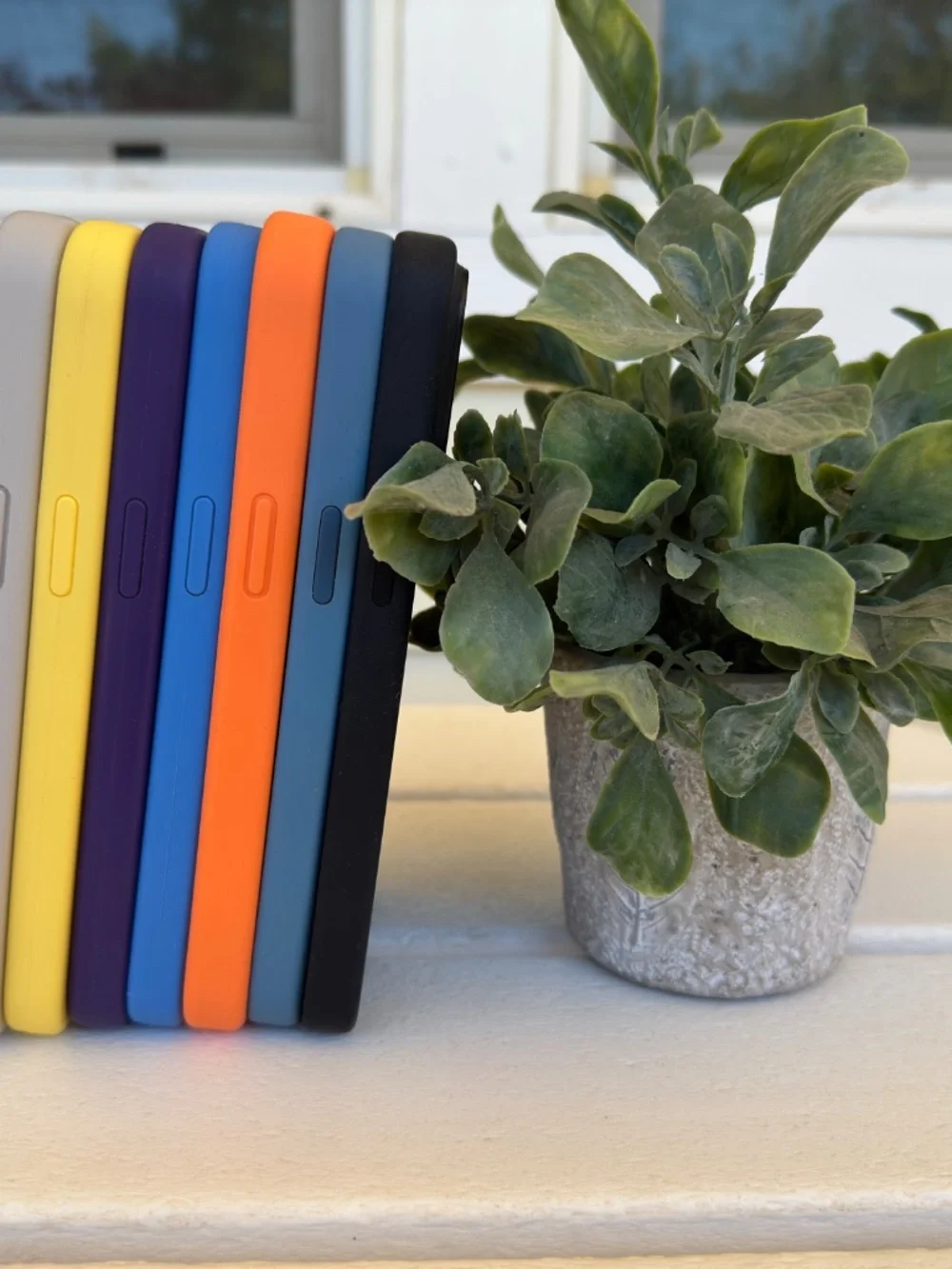A Set of 7 iPhone 15 Pro Max Silicone Cases (Two Apple Brand and Other Various)